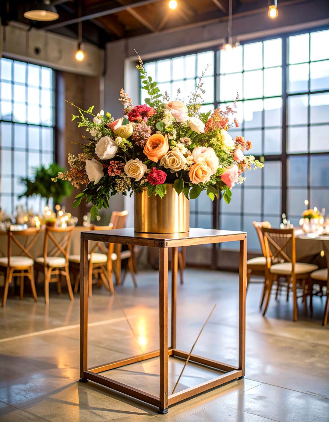 Industrial Metal Wedding Welcome Sign with Copper Accent Details - 20 Wedding Welcome Sign Ideas