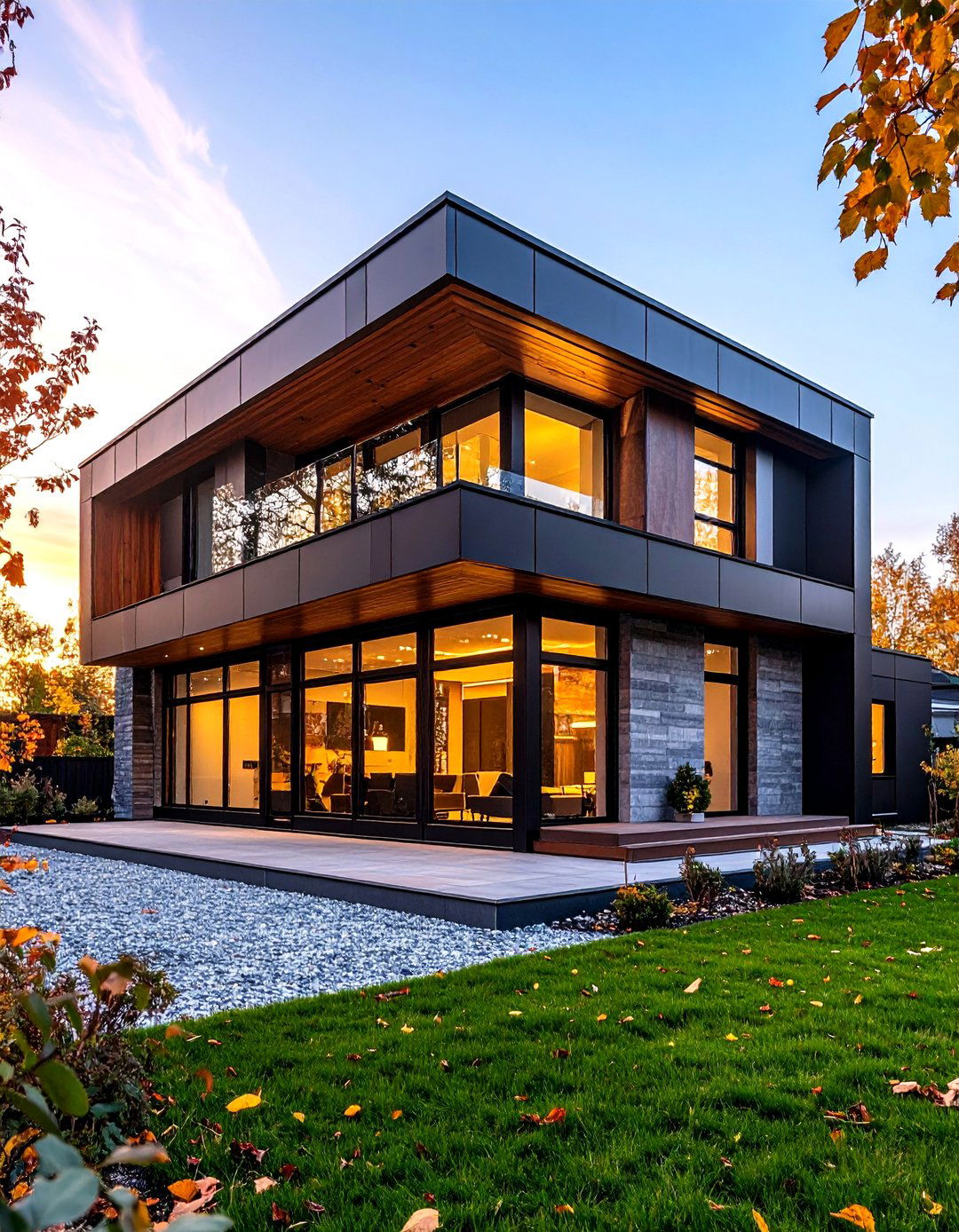 Industrial Modern House with Black Metal Windows - 20 Houses With Black Windows