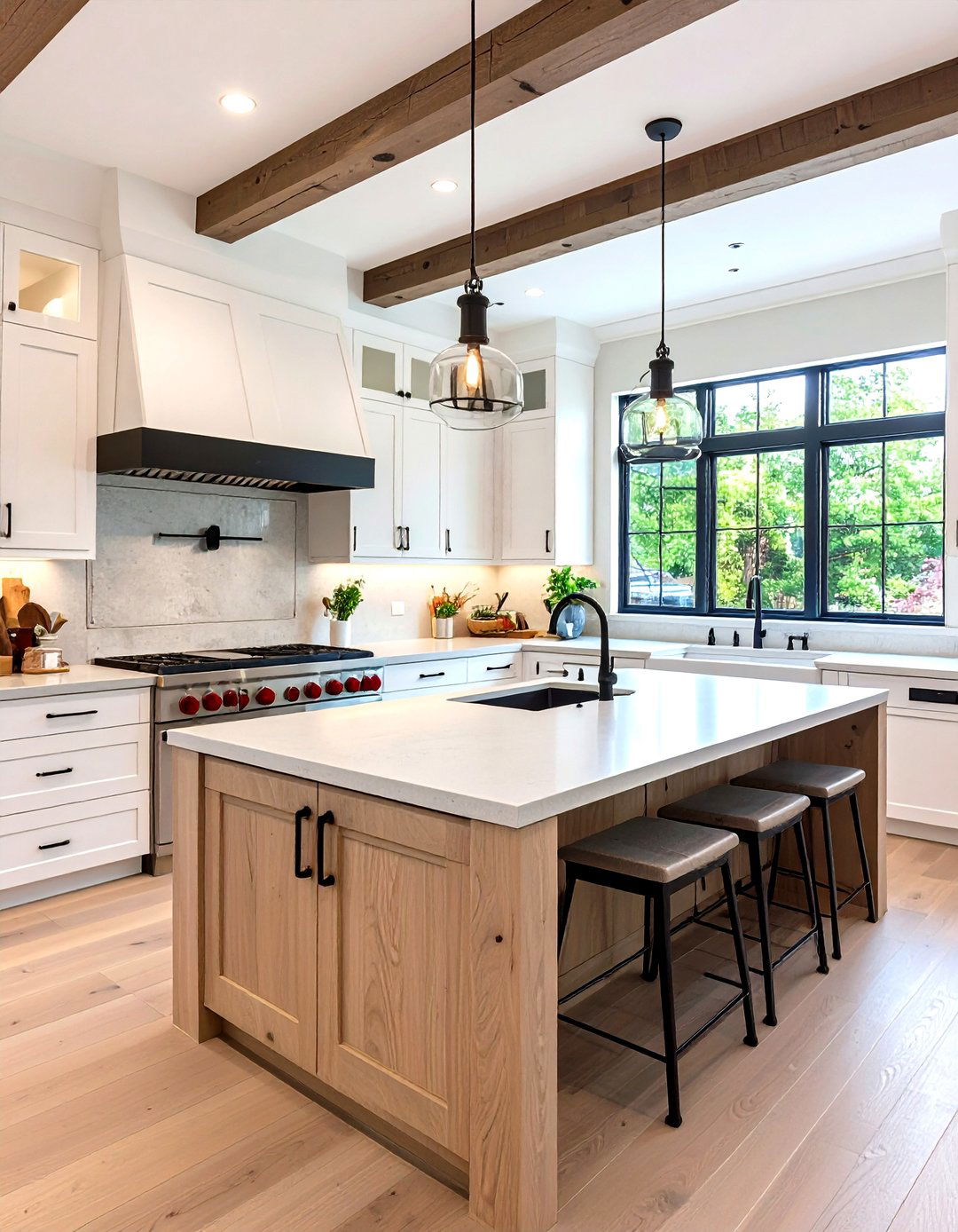 Industrial Modern White Oak Cabinets Kitchen - 20 Kitchens With White Oak Cabinets