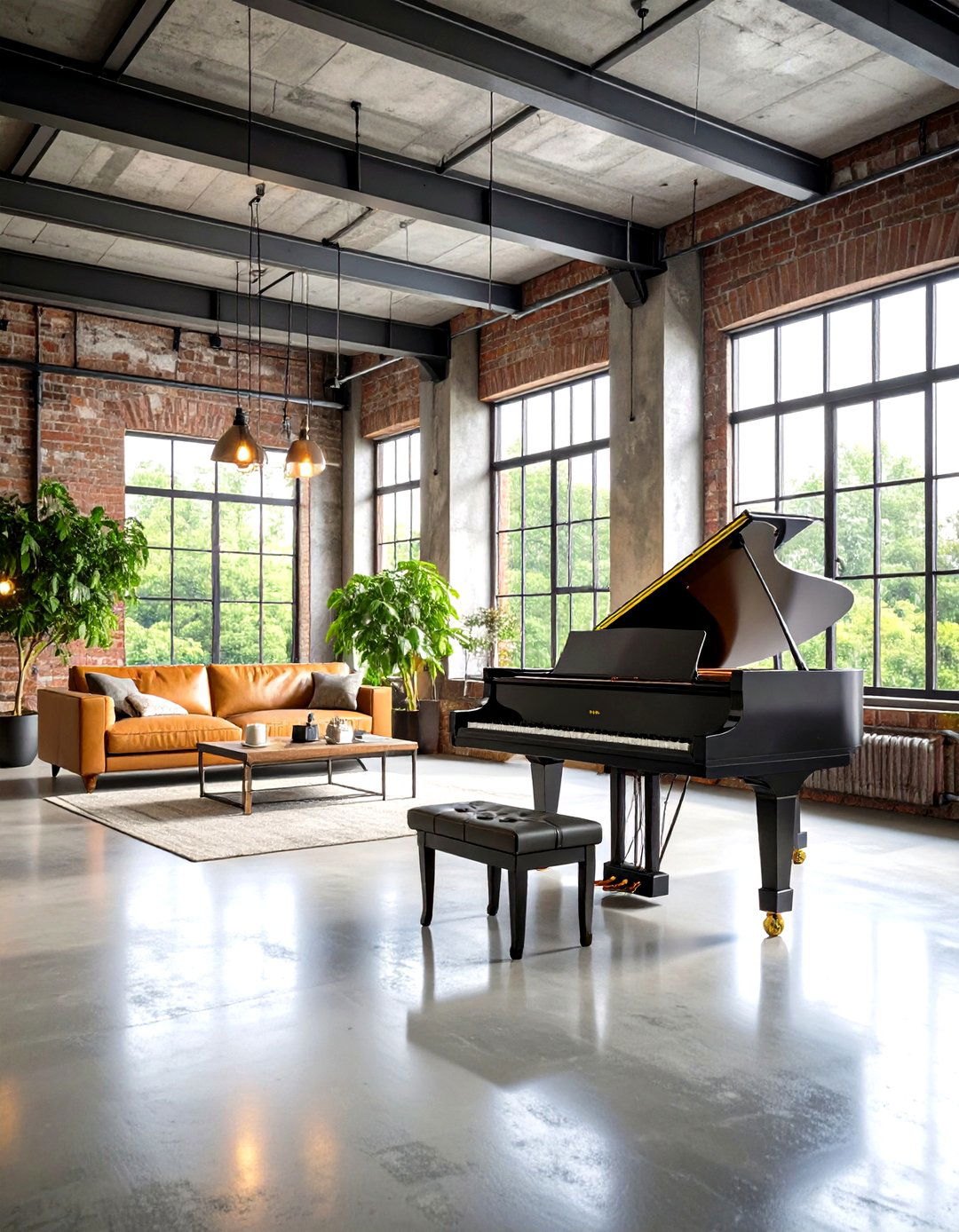 Industrial Piano Room - 20 Piano Room Ideas