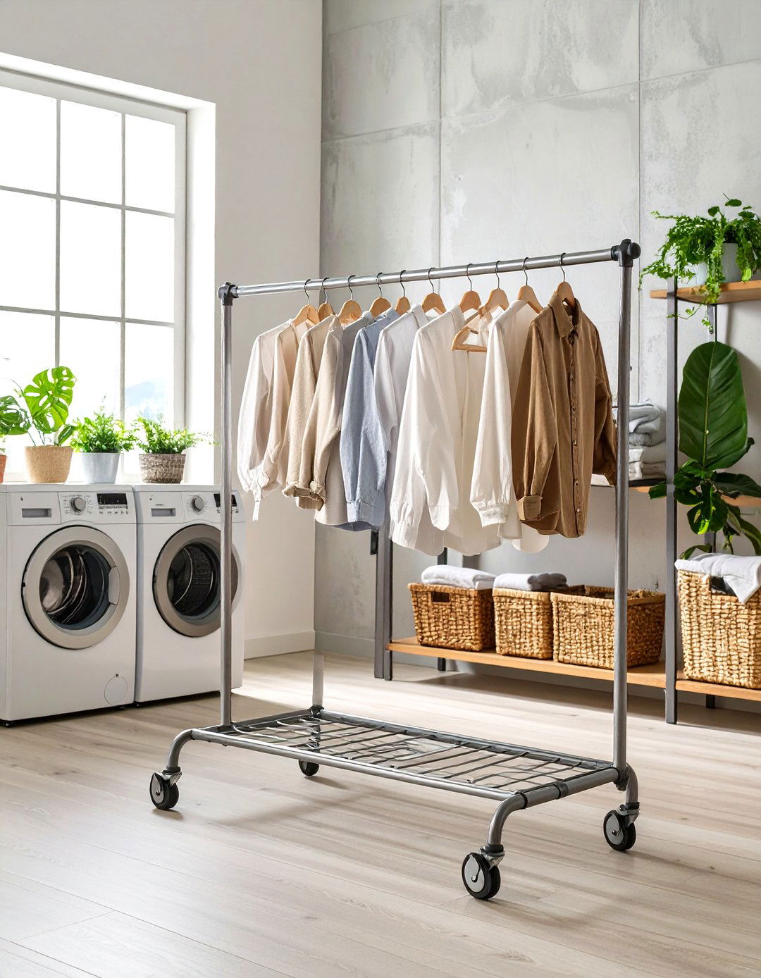 Industrial Pipe Laundry Room Drying Rack Framework - 20 Laundry Room Drying Rack Ideas