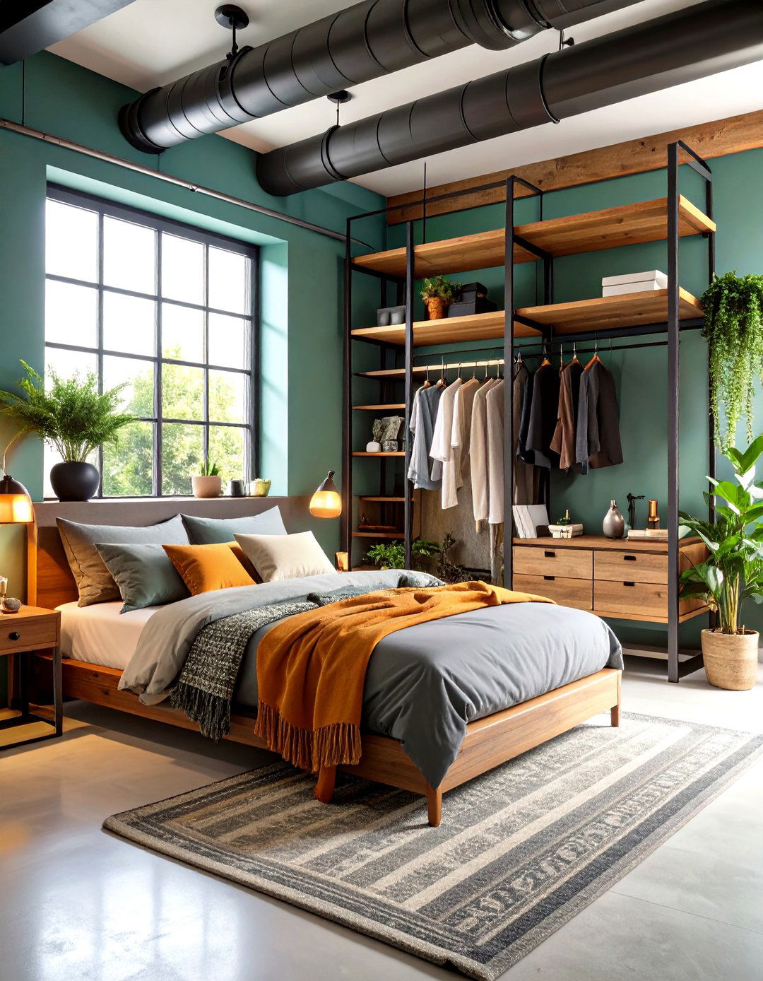 Industrial Pipe Open Closet Framework - 20 Open Closet Ideas