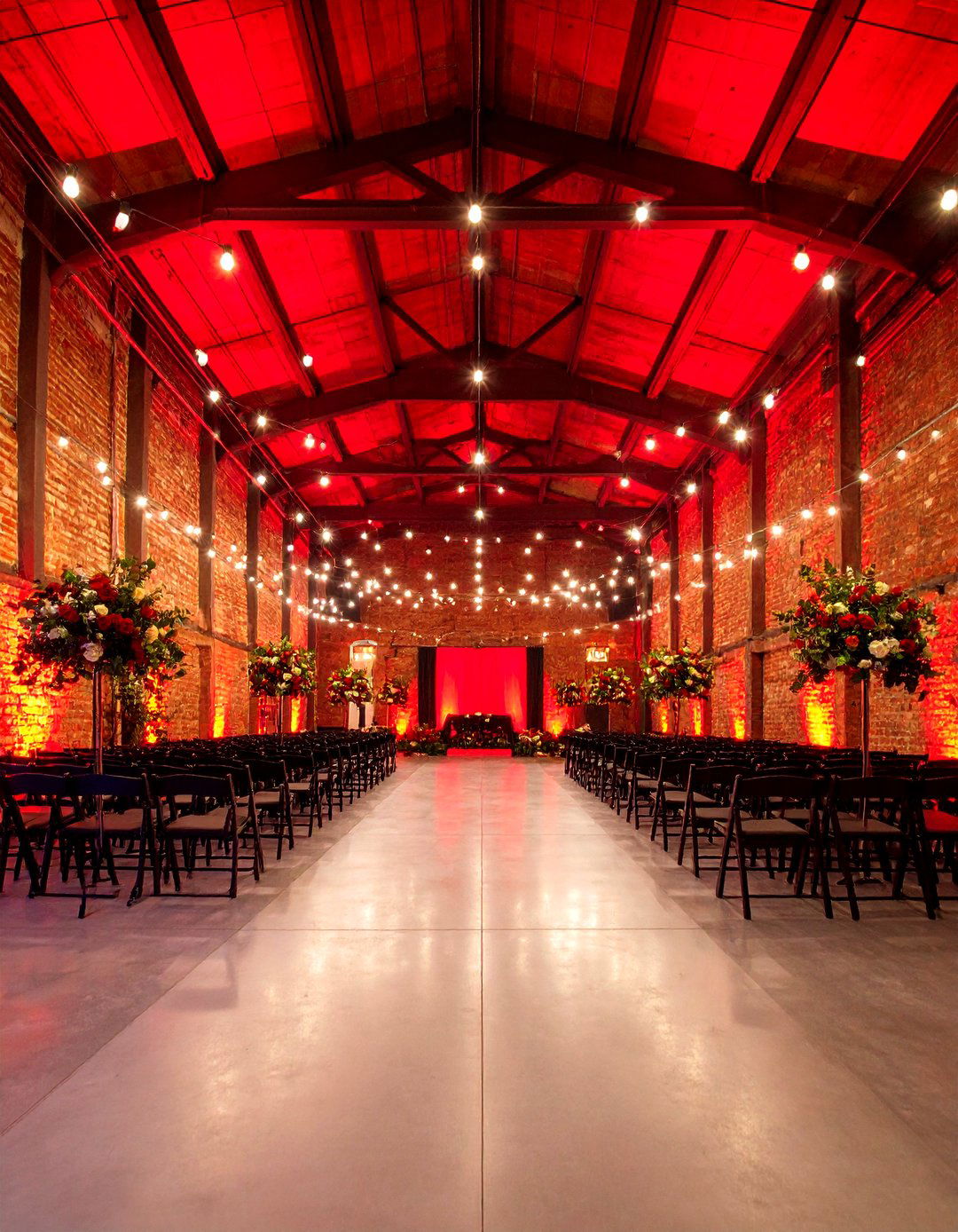 Industrial Red and Black Wedding Chic - 20 Red and Black Wedding Ideas