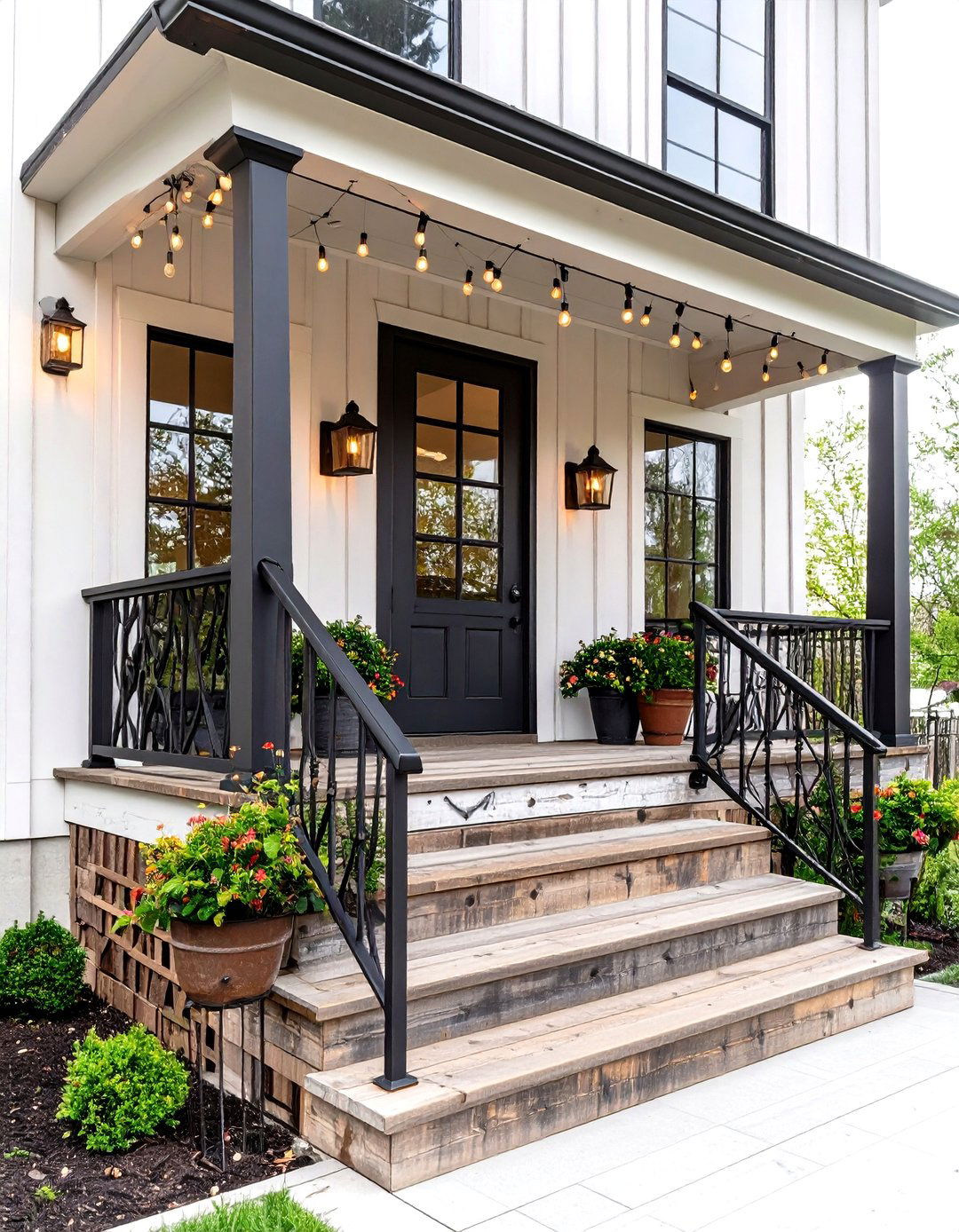 Industrial Rustic Front Porch - 20 Rustic Front Porch Ideas