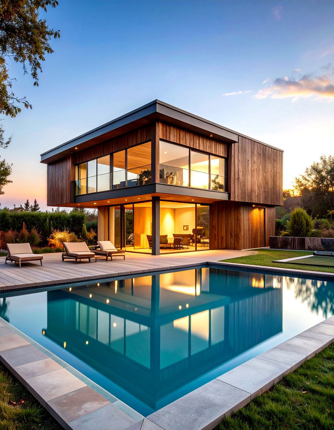Industrial Rustic Pool House with Metal Accents - 20 Rustic Pool House Ideas