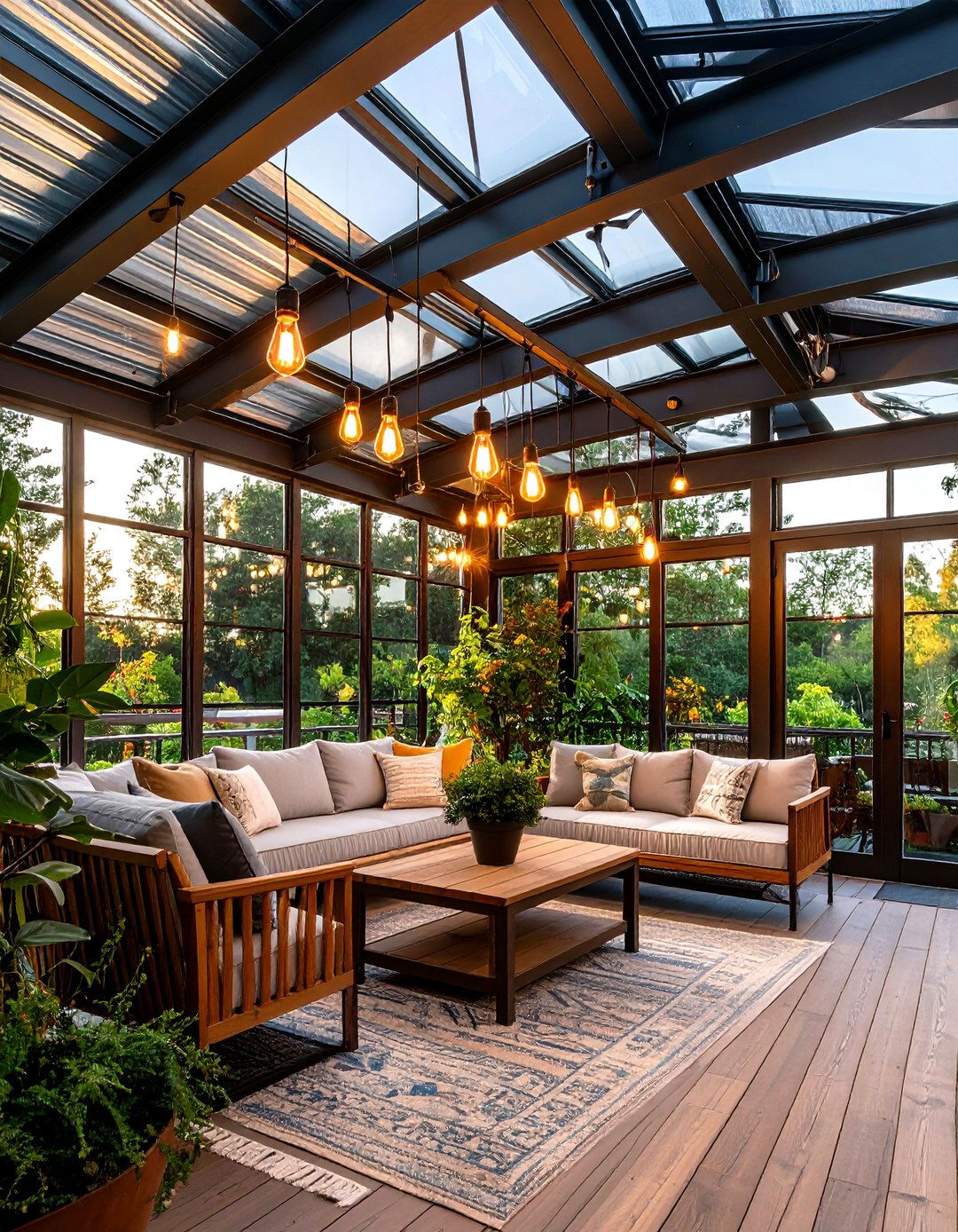 Industrial Style Ceiling - 20 Sunroom Ceiling Ideas