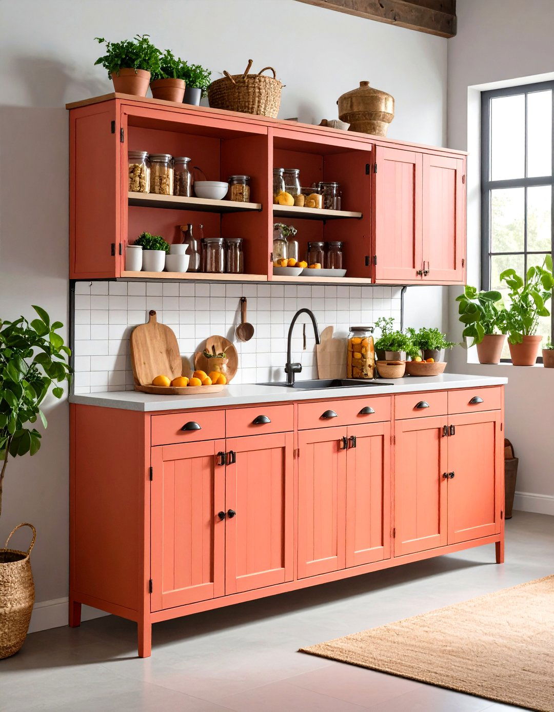 Industrial Style Larder Cupboard with Metal Accents - 20 Larder Cupboard and Pantry Ideas for Your Kitchen