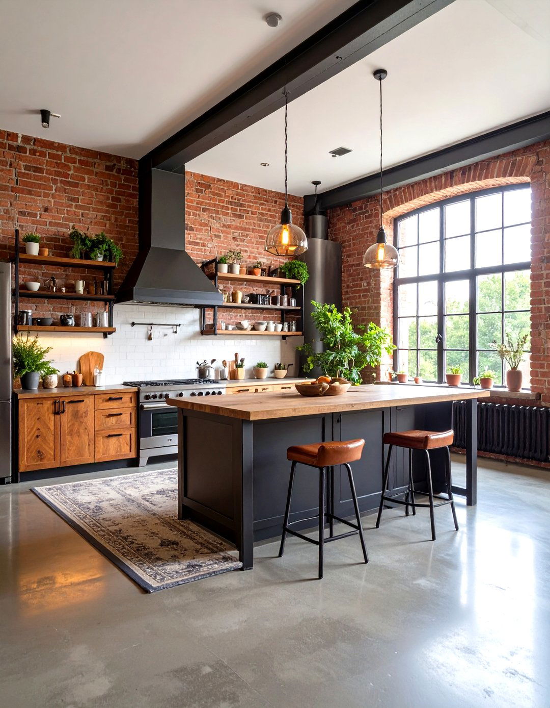 Industrial Style Open Kitchen Living Room - 20 Open Kitchen Living Room Ideas