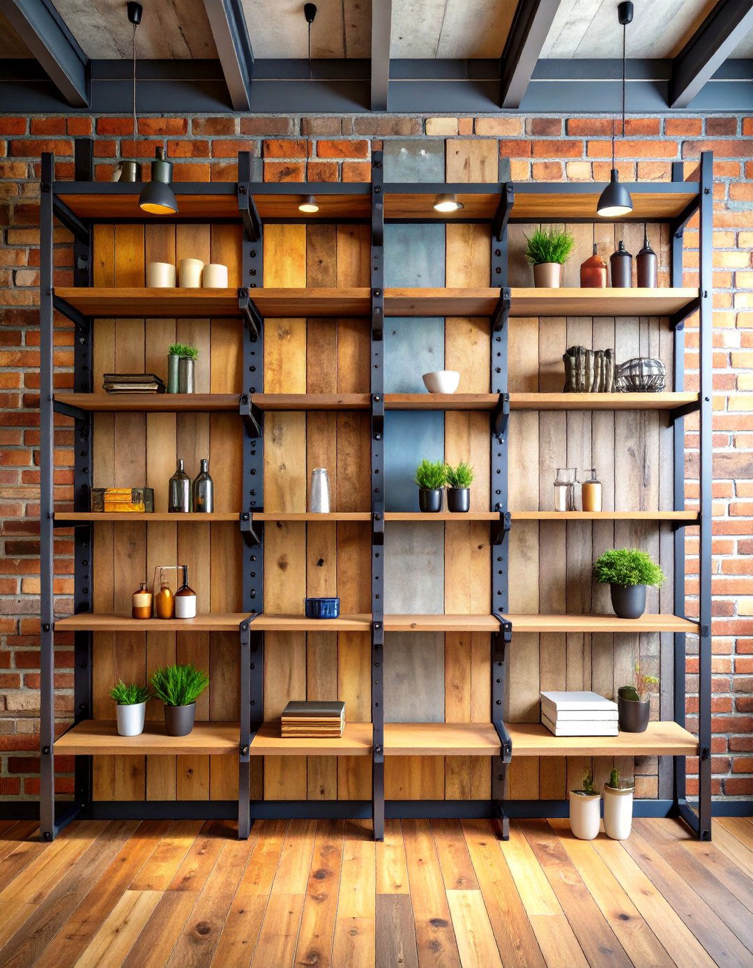 Industrial Style Shiplap Wall - 20 Shiplap Living Room Ideas