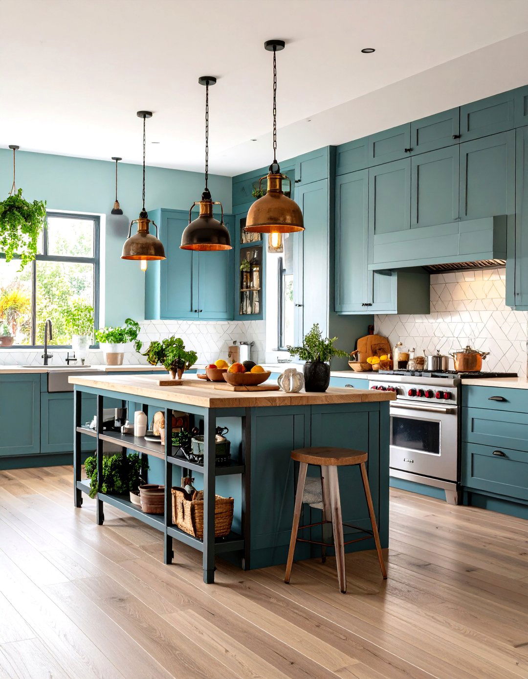 Industrial Touches Tempered Kitchen Warmth - 20 Eclectic Kitchen Ideas