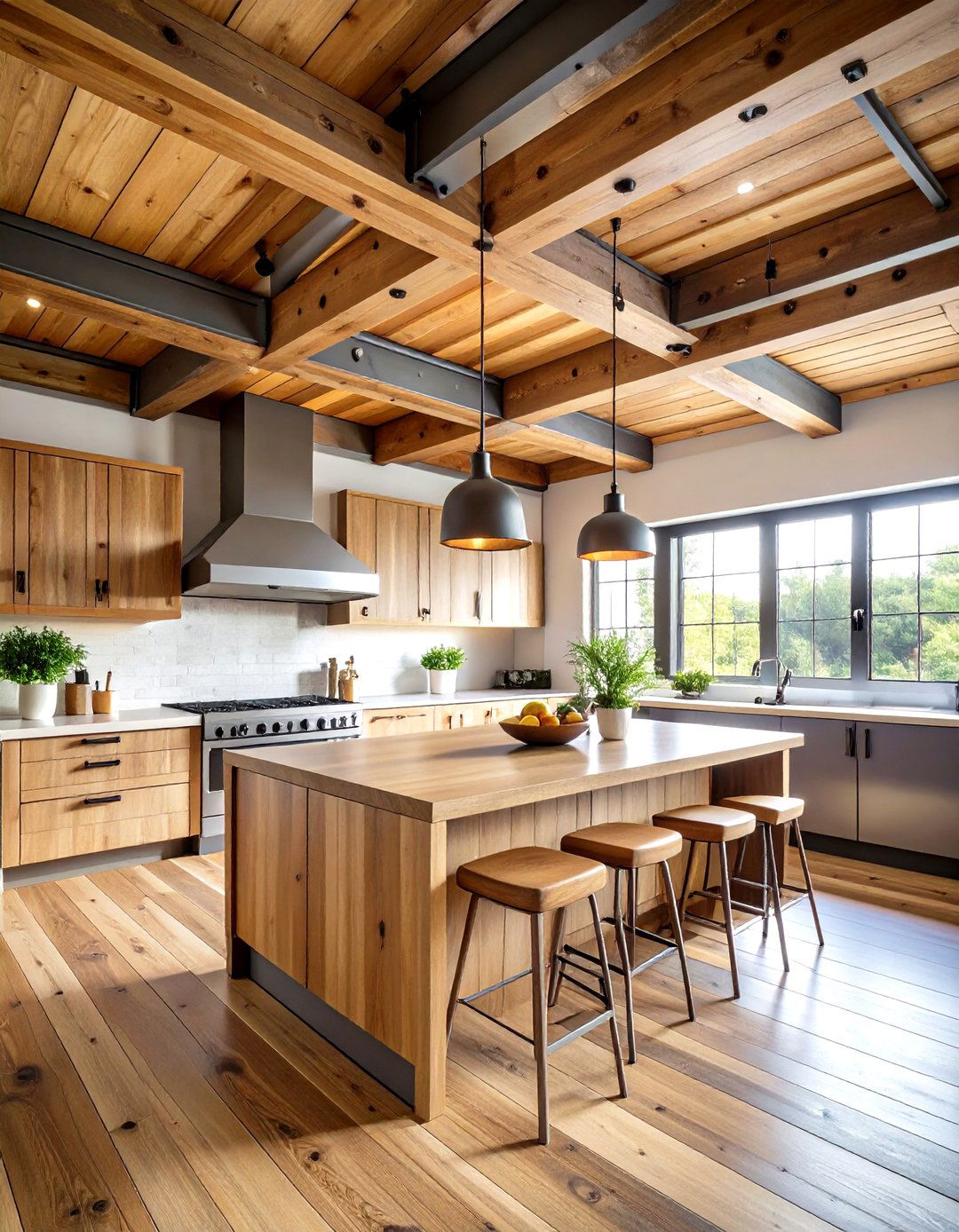Industrial Wood Ceiling Kitchen Ideas - 20 Wood Ceiling Kitchen Ideas