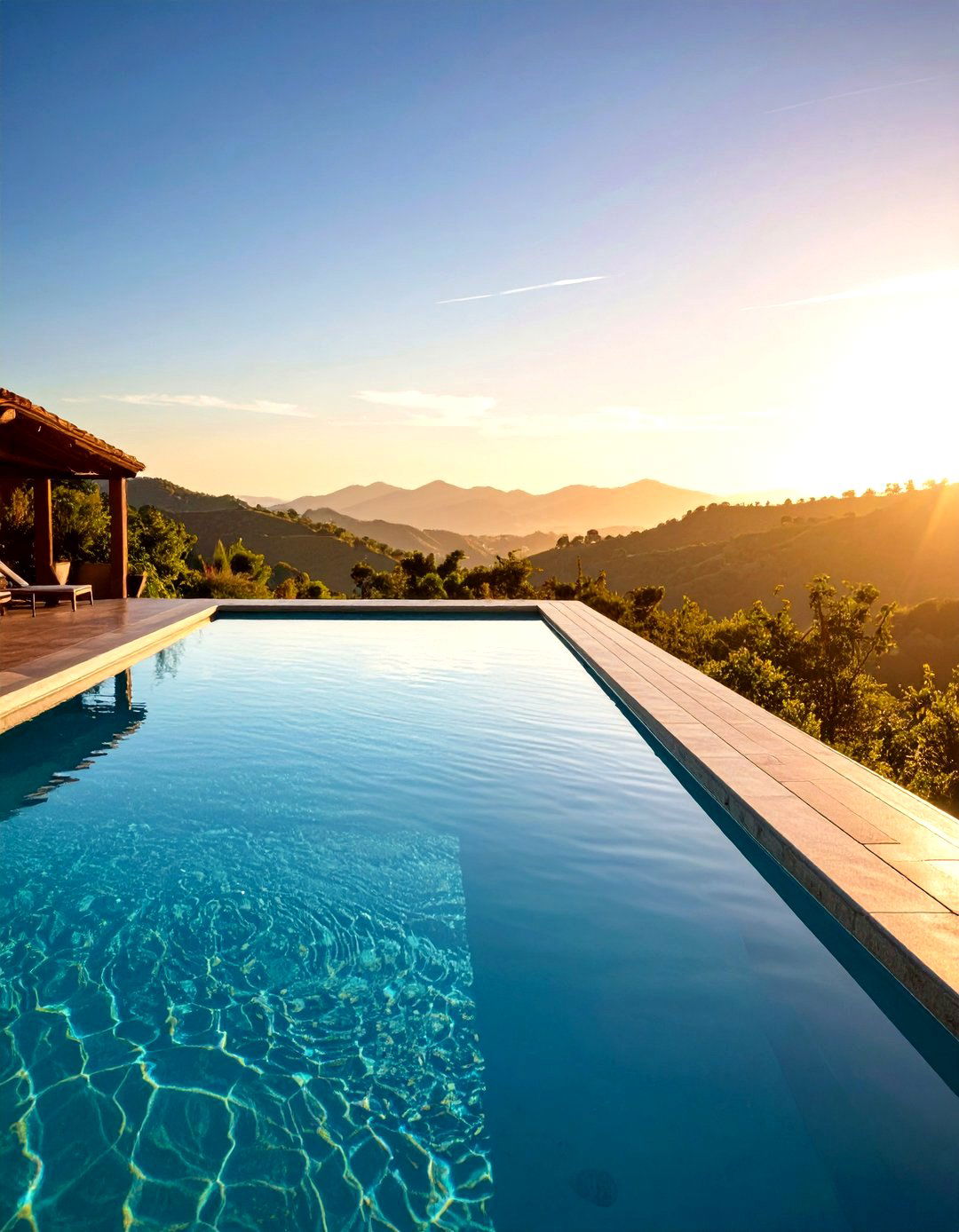 Infinity Edge Illusion - 20 Small Inground Pool Ideas