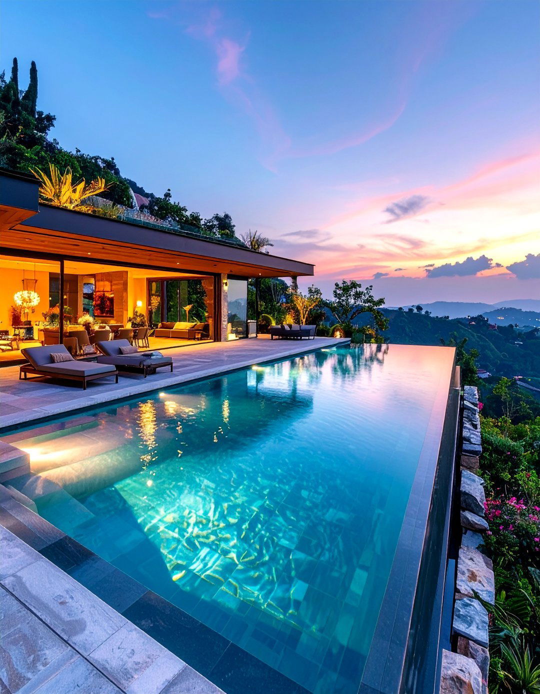 Infinity Edge Lagoon Pool - 20 Lagoon Pool Ideas