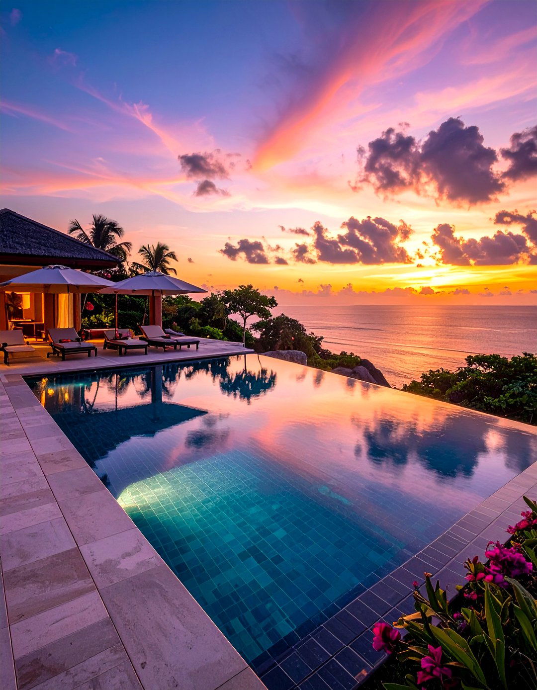 Infinity Edge Pool Tile Transitions - 20 Pool Tile Ideas