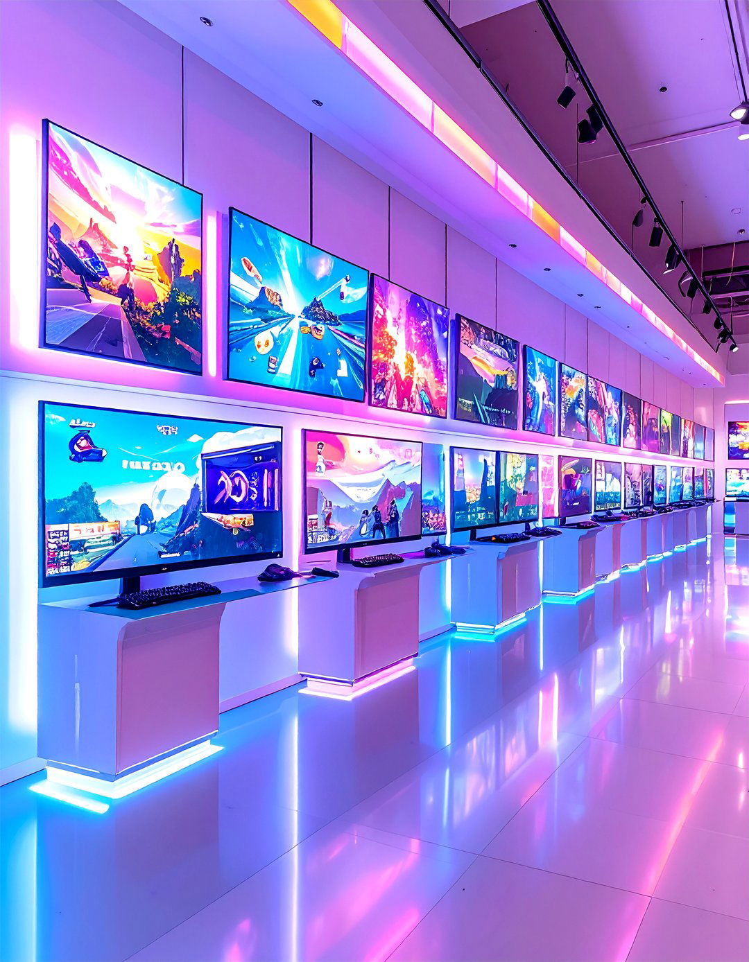 Inspirational Wall Art Cluster Gamer Girl Room - 20 Gamer Girl Room Ideas