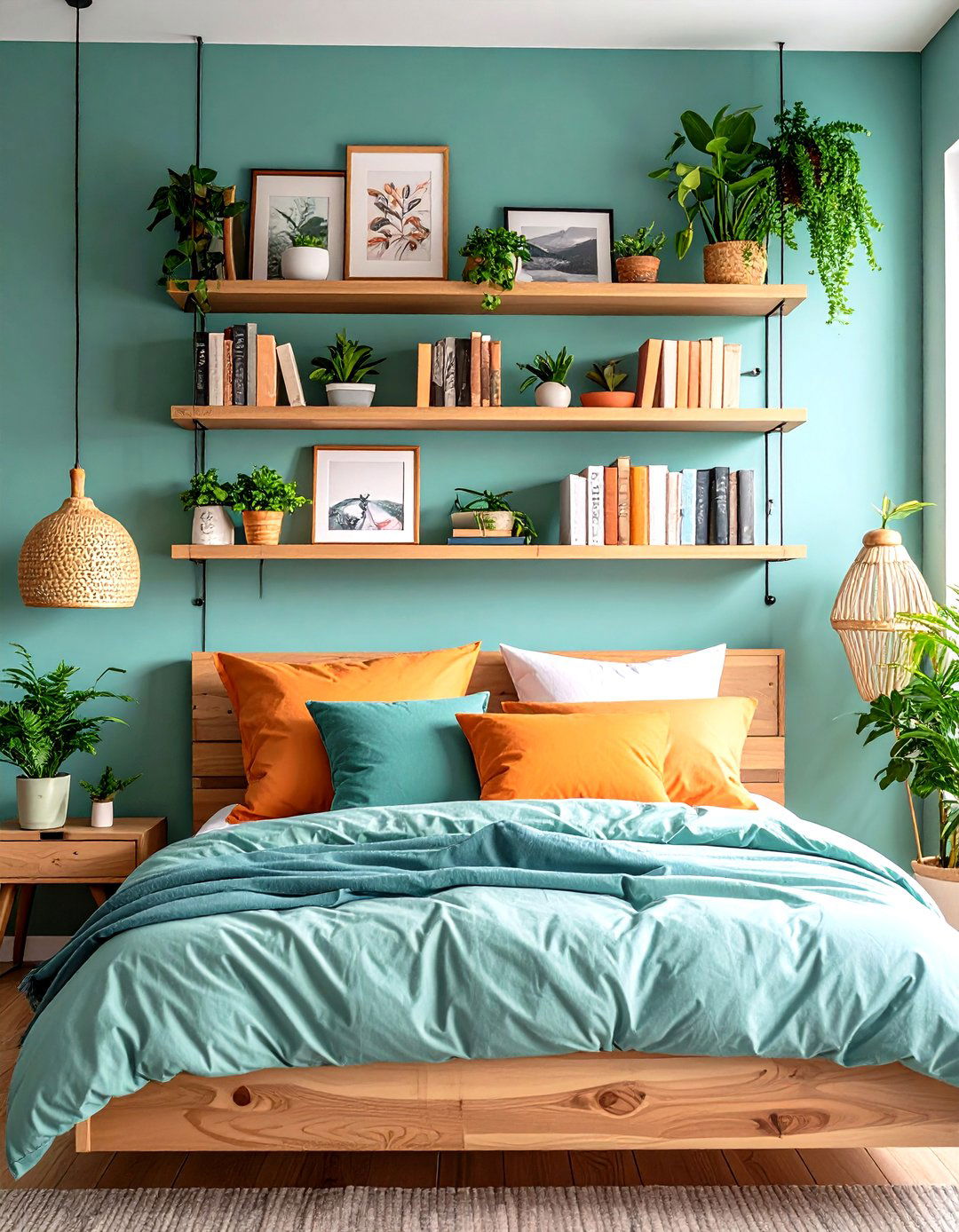 Install Floating Shelves - 20 Small Guest Bedroom Ideas