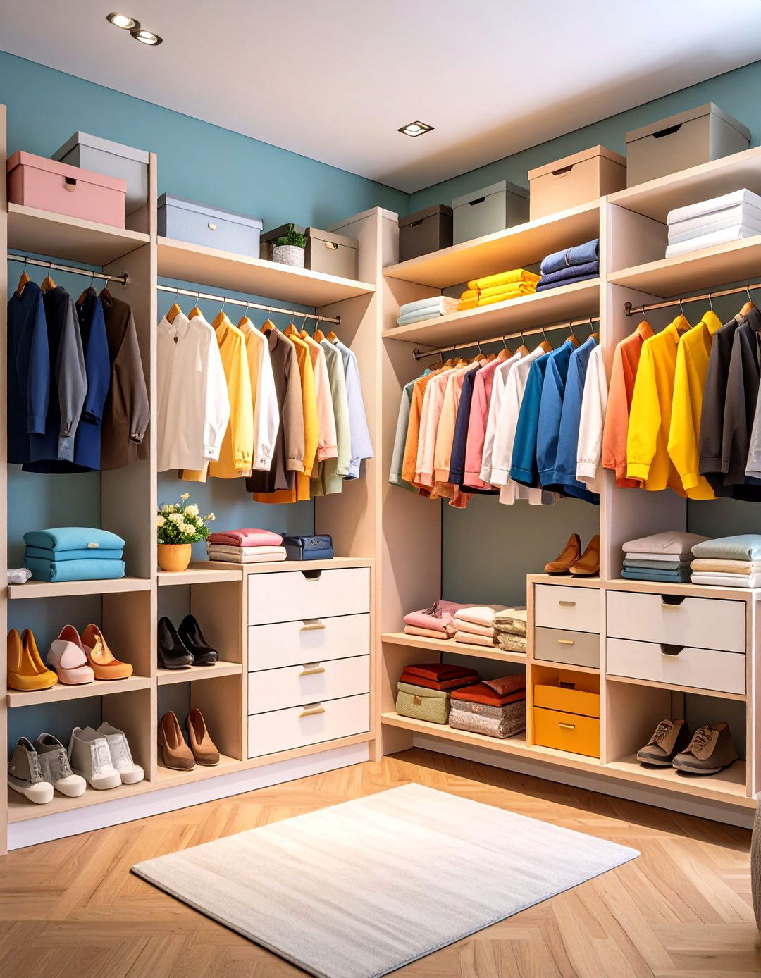 Install Floating Shelves - 20 Small Dressing Room Ideas