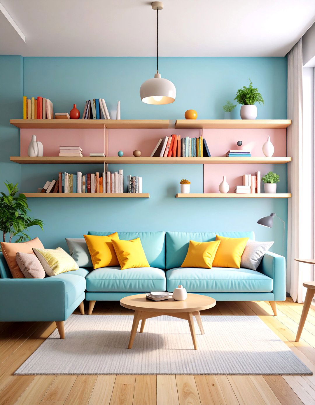 Install Floating Shelves for Vertical Storage - 20 Small Living Room Ideas