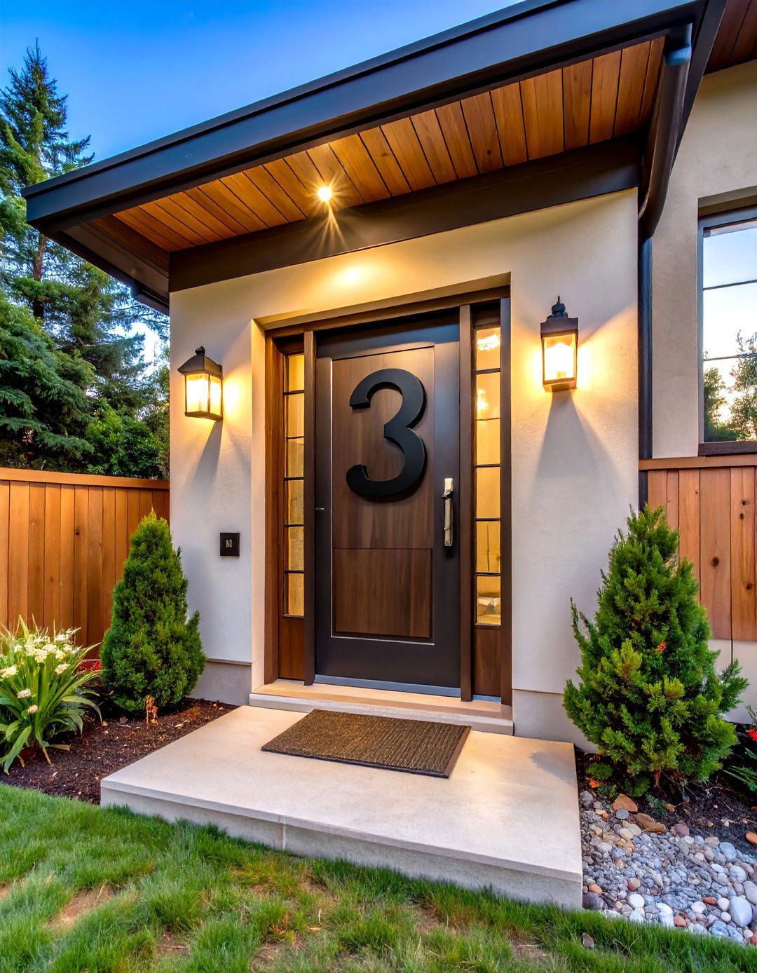 Install Statement House Numbers - 20 Curb Appeal Inspiration for Ranch Homes