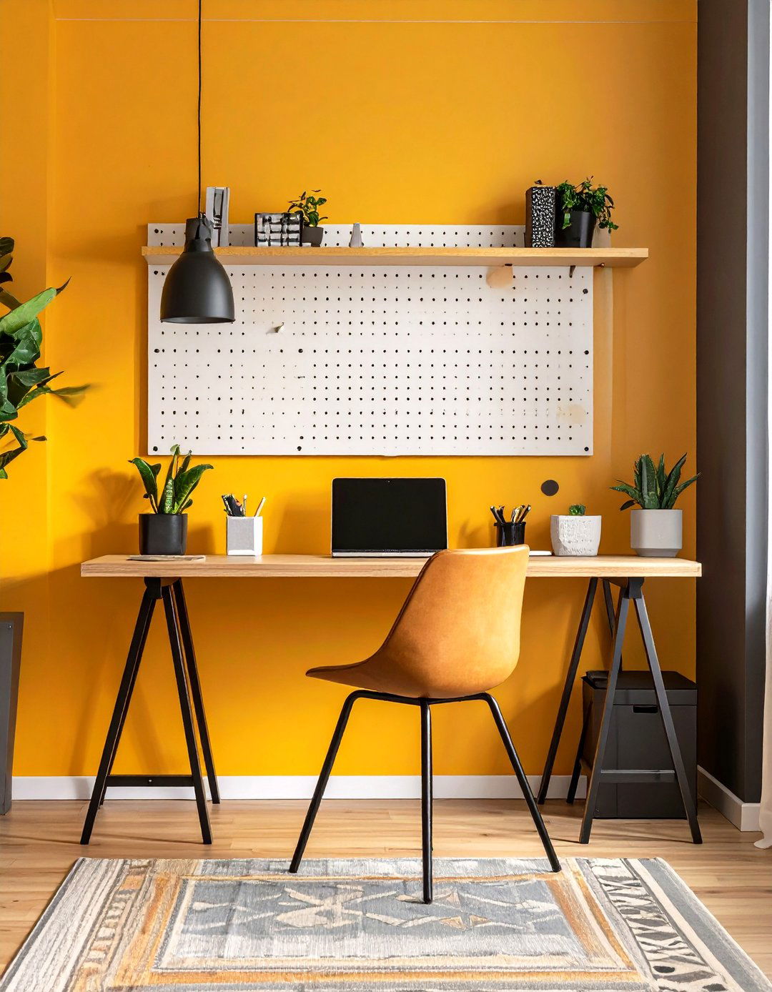 Install a Floating Wall Mounted Desk - 20 Small Home Office Ideas