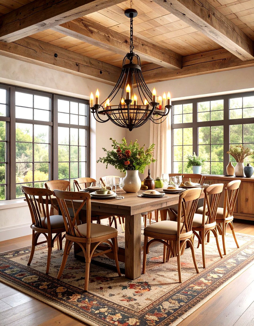 Install an Antler or Industrial Chandelier - 20 Vintage Dining Room Ideas