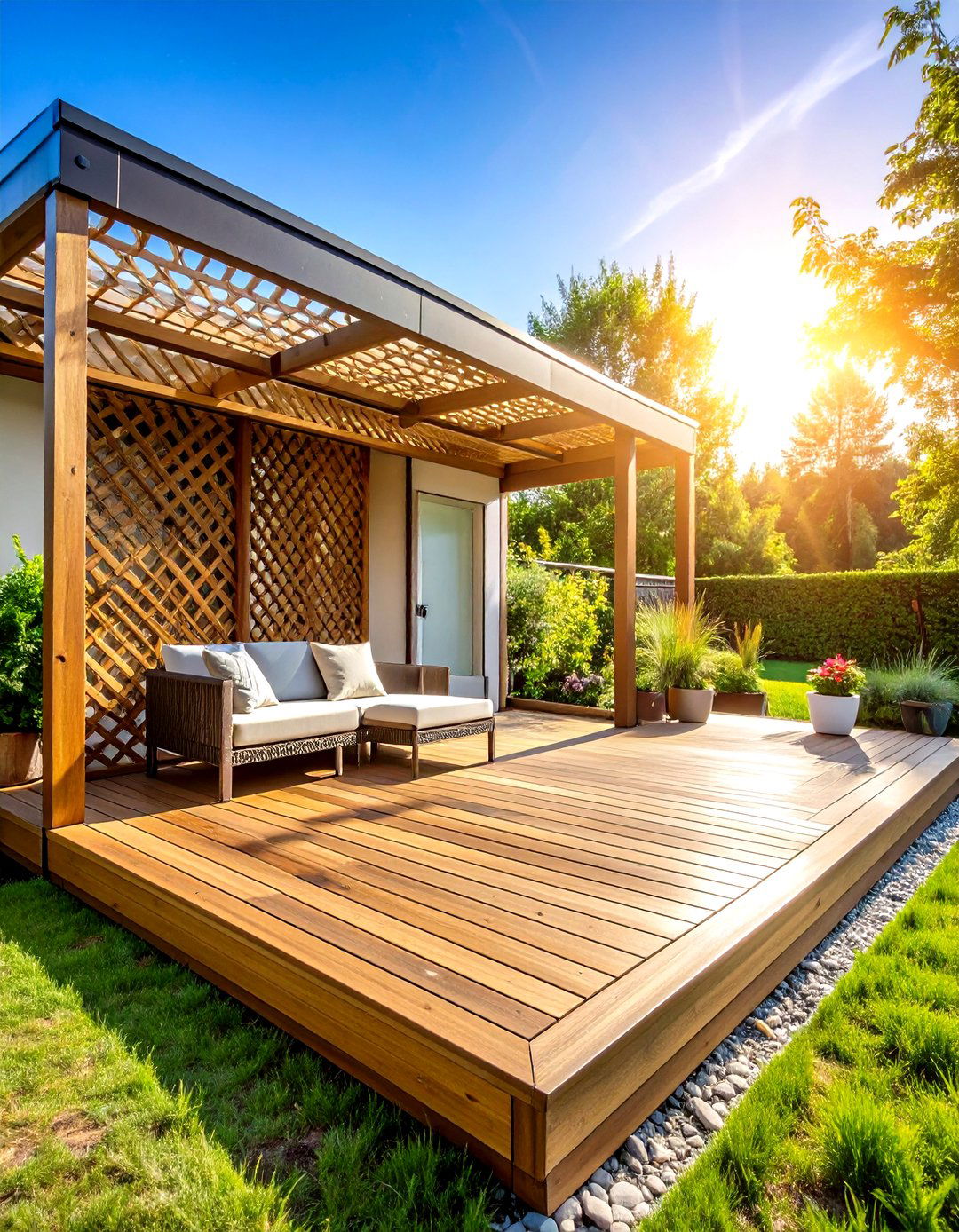 Insulated Deck Lattice Panels for Four Season Comfort - 20 Deck Lattice Ideas