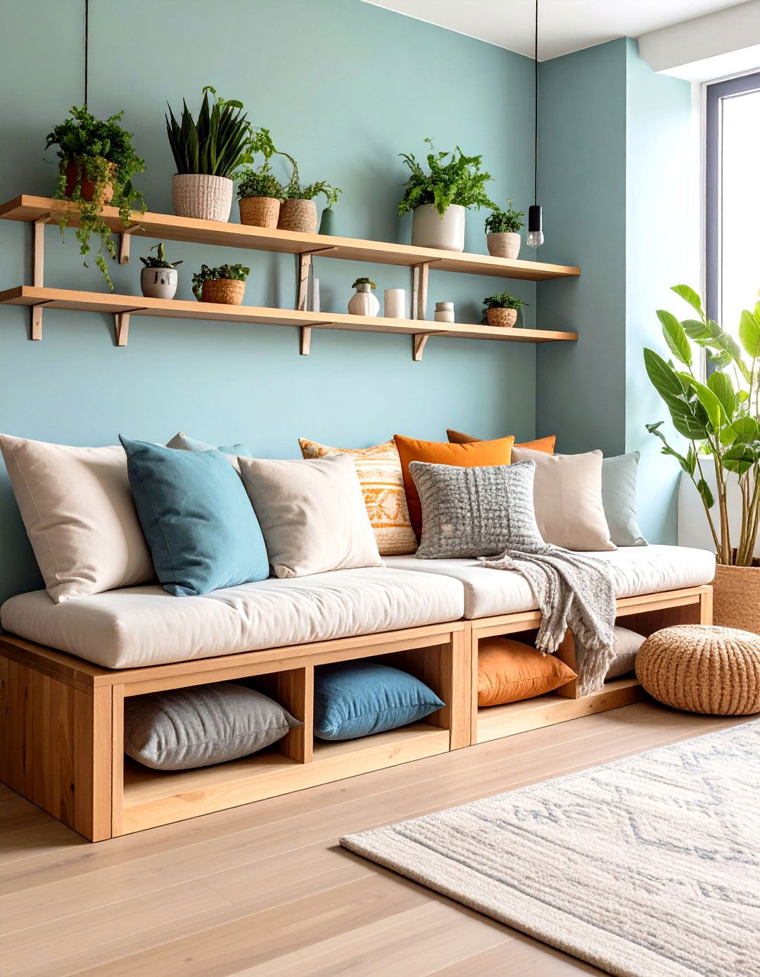 Integrate Built In Seating with Hidden Storage - 20 Snug Room Ideas