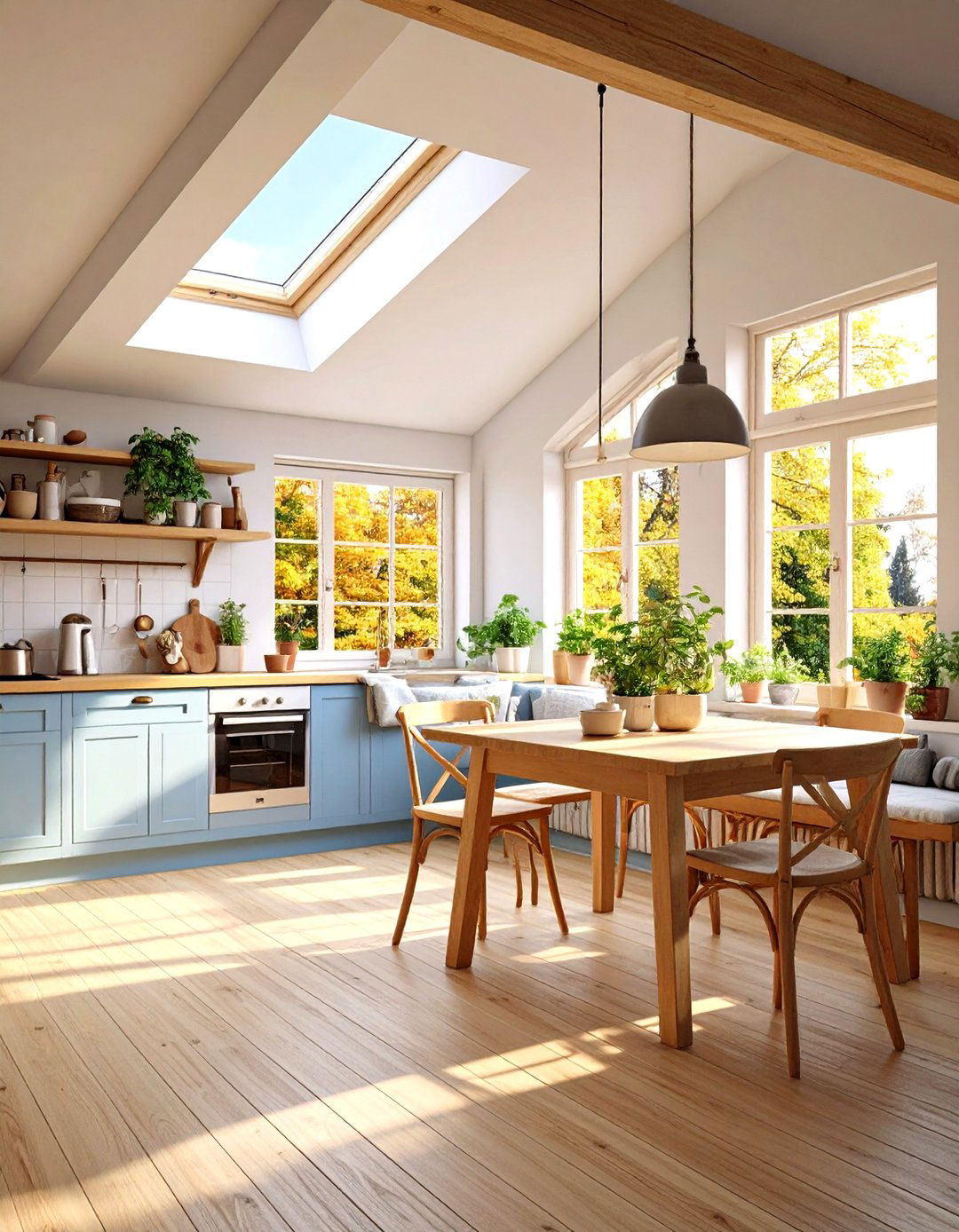 Integrate Dormer Style Windows - 20 Sloped Ceiling Kitchen Ideas
