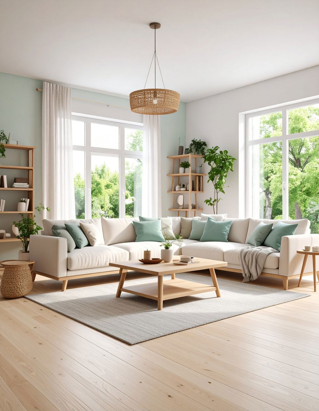 Integrate Natural Wood Elements - 20 Scandinavian Living Room Ideas