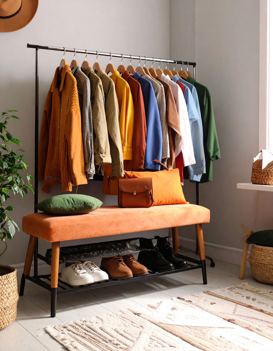 Integrate Seating Elements - 20 Small Dressing Room Ideas