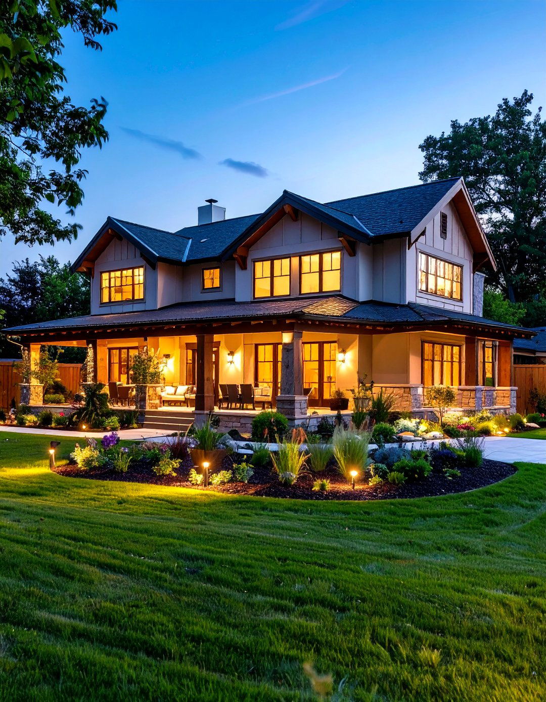 Integrate Smart Irrigation and Lighting Controls - 20 Curb Appeal Inspiration for Ranch Homes