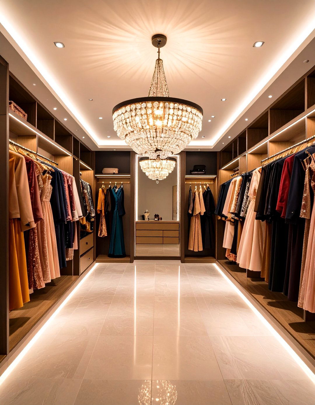 Integrate Statement Lighting - 20 Small Dressing Room Ideas