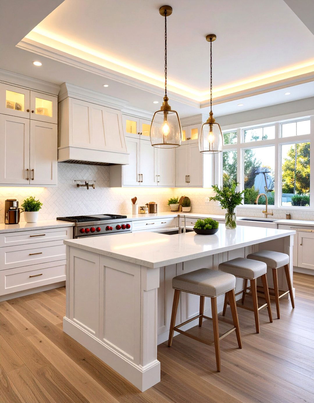 Integrate Under Cabinet Lighting - 20 Small White Kitchen Ideas