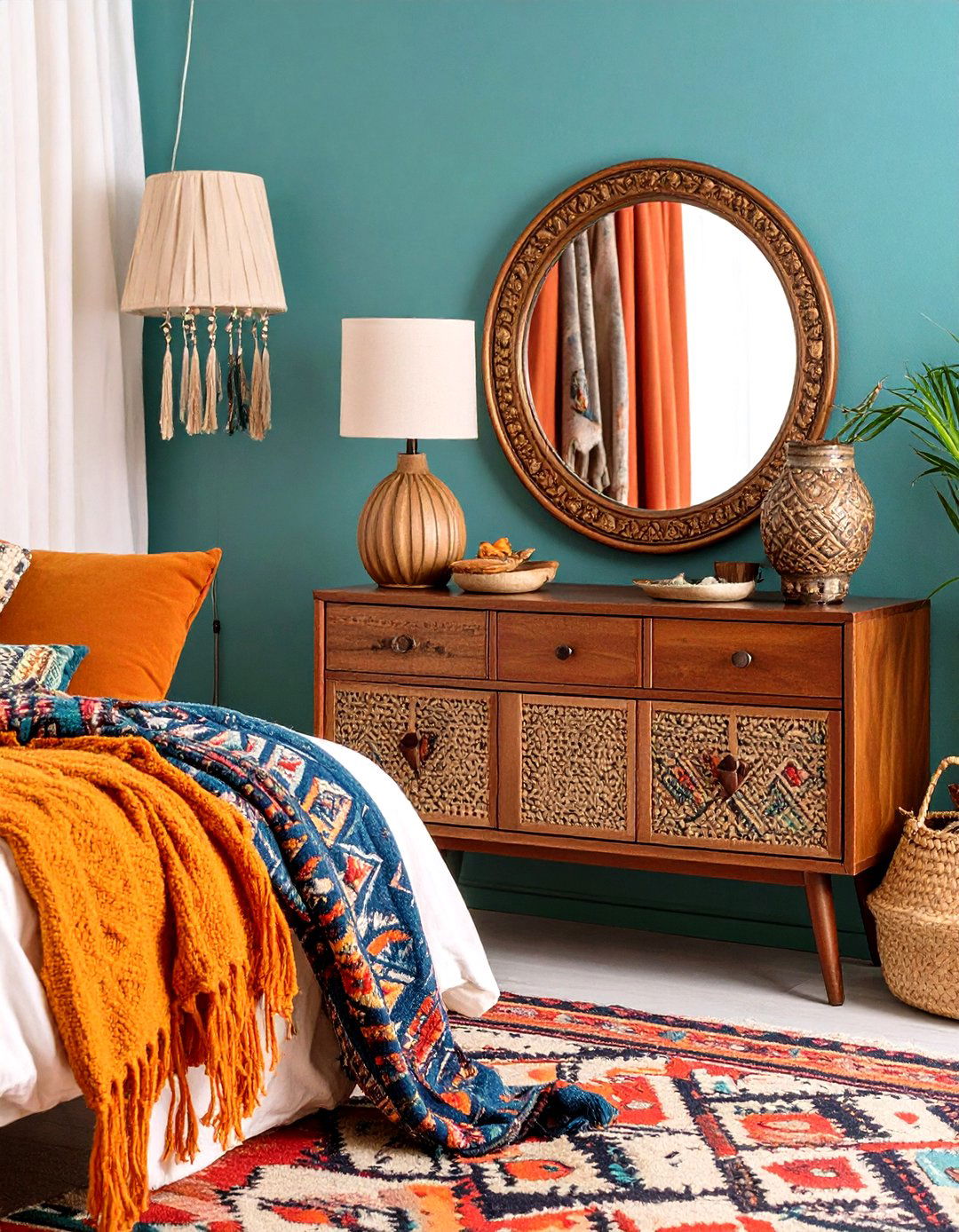 Integrate Vintage Pieces - 20 Small Boho Bedroom Ideas