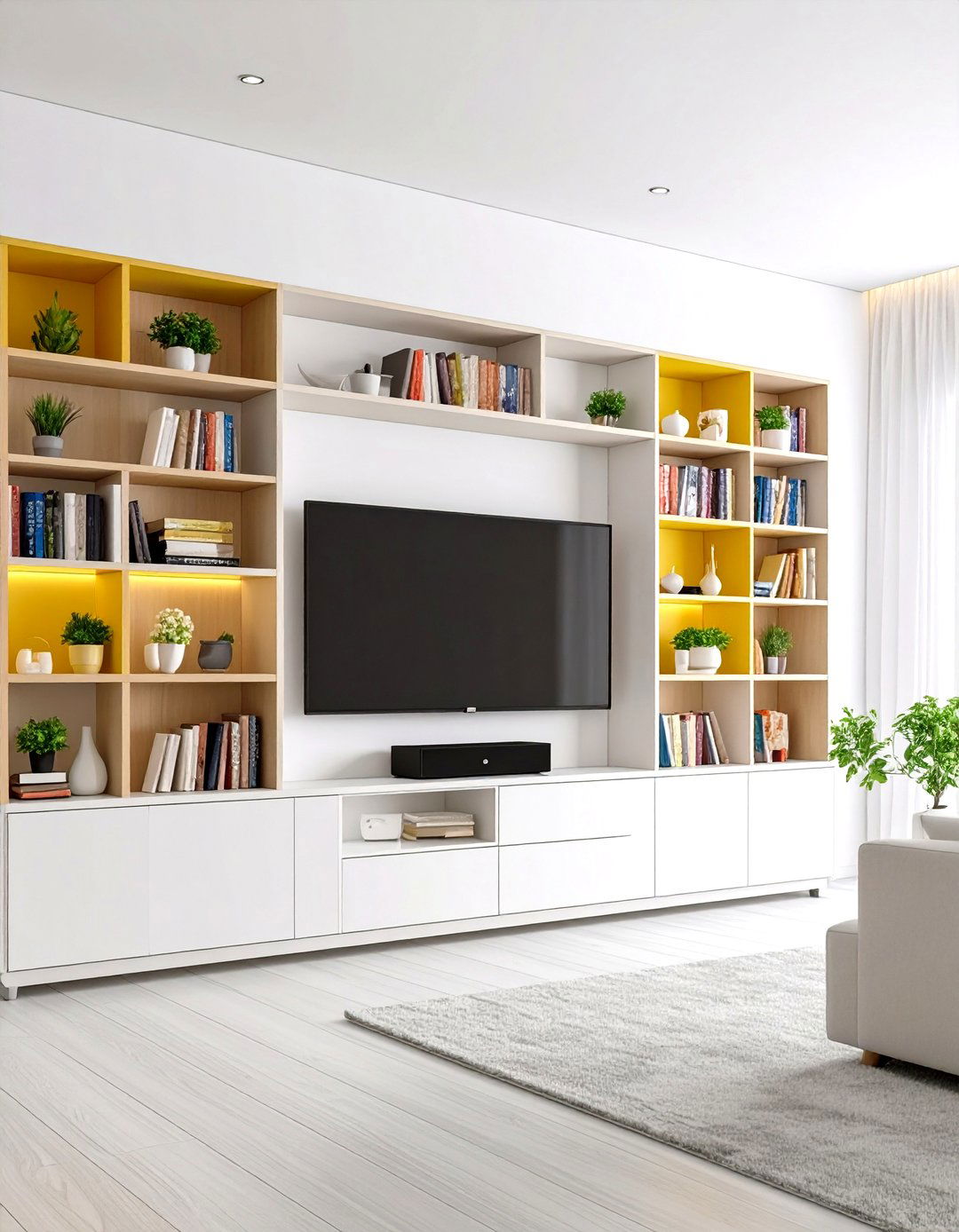 Integrated Built In Shelving - 20 Tv Wall Ideas