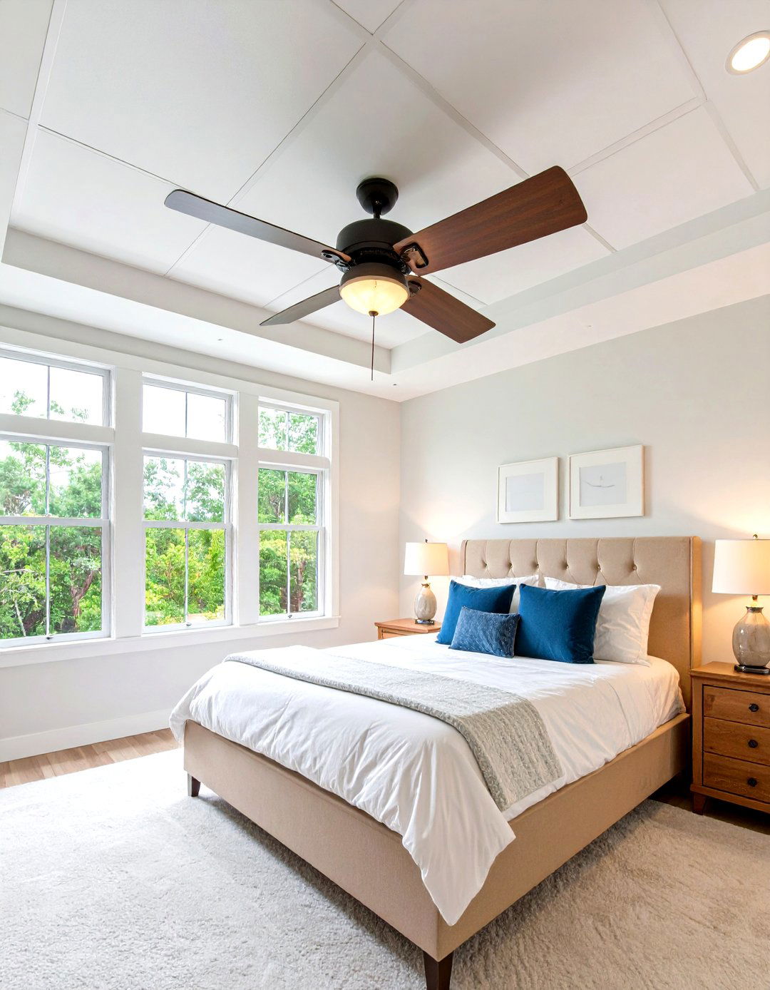 Integrated Ceiling Fan Drop Ceiling Lighting Combo - 20 Drop Ceiling Lighting Ideas