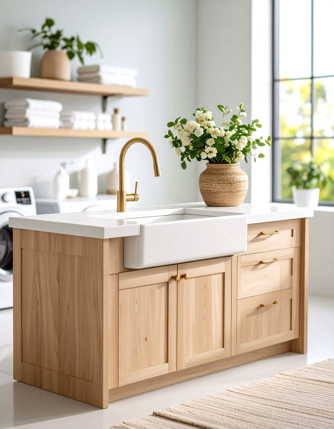 Integrated Countertop Laundry Room Sink - 20 Laundry Room Sink Ideas