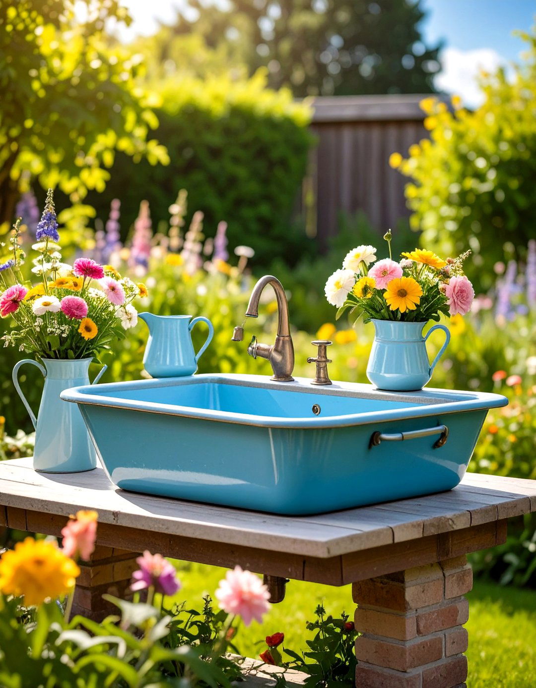 Integrated Drainboard Outdoor Sink Counter - 20 outdoor sink ideas