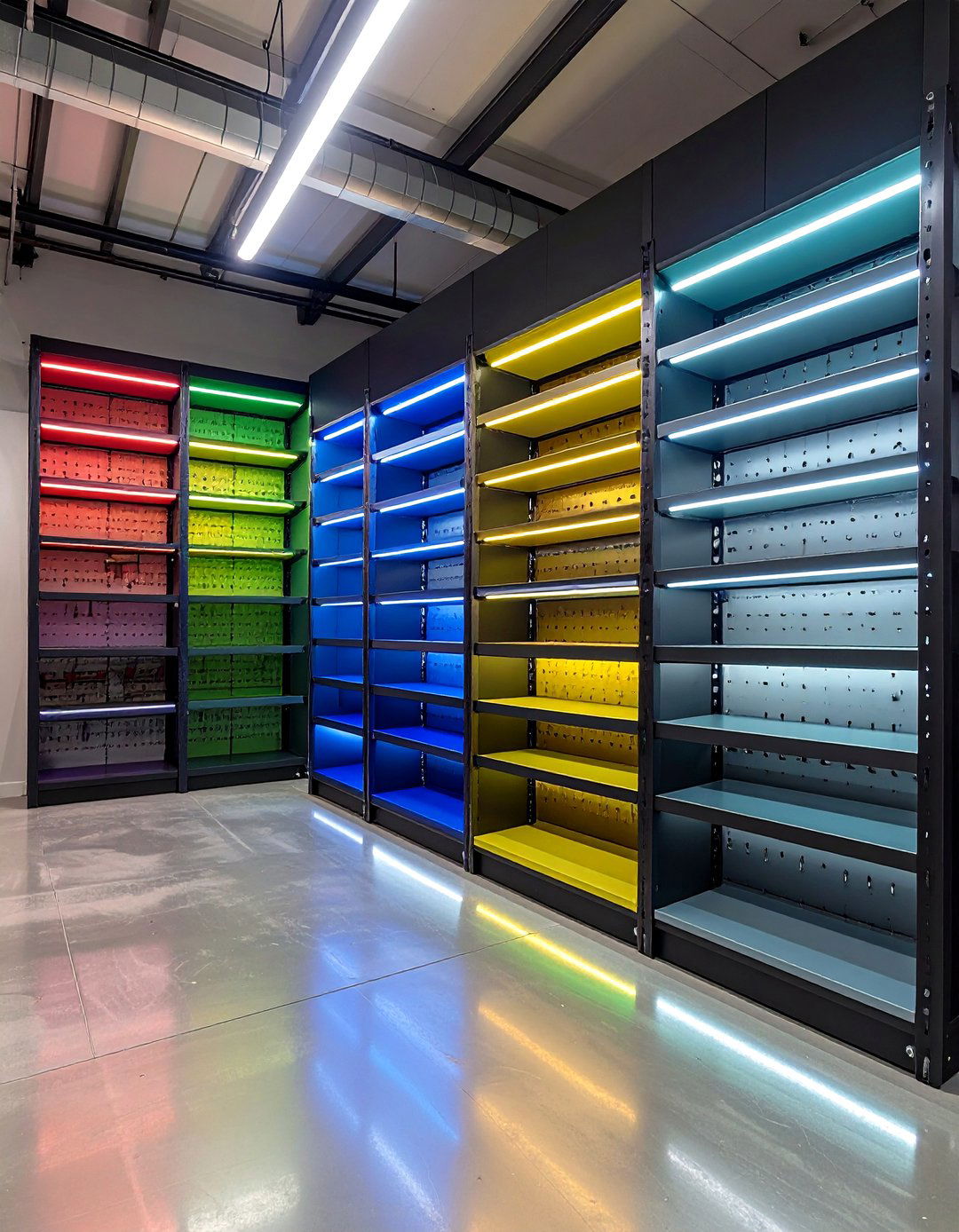 Integrated LED Accent Channels - 20 Garage Wall Ideas