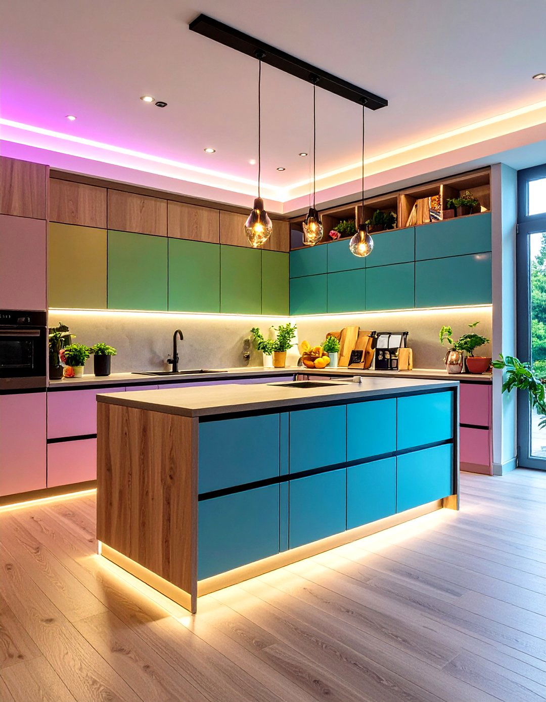 Integrated LED Strips for Task and Ambience - 20 Floor to Ceiling Kitchen Cabinets