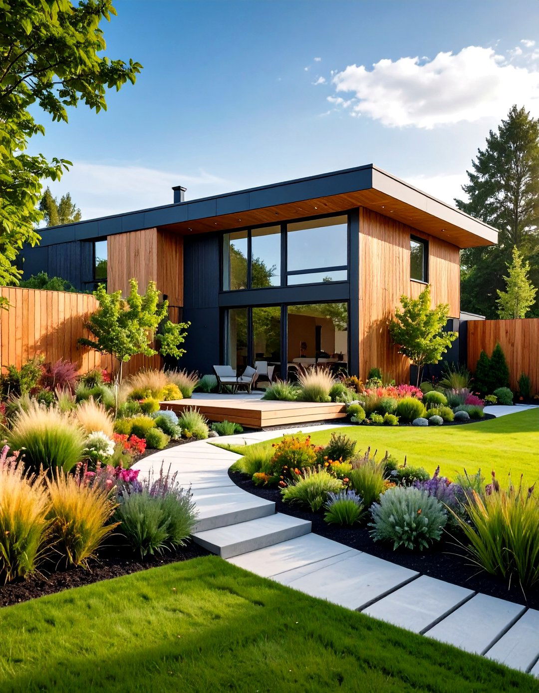 Integrated Landscaping - 20 Scandinavian House Exterior Ideas