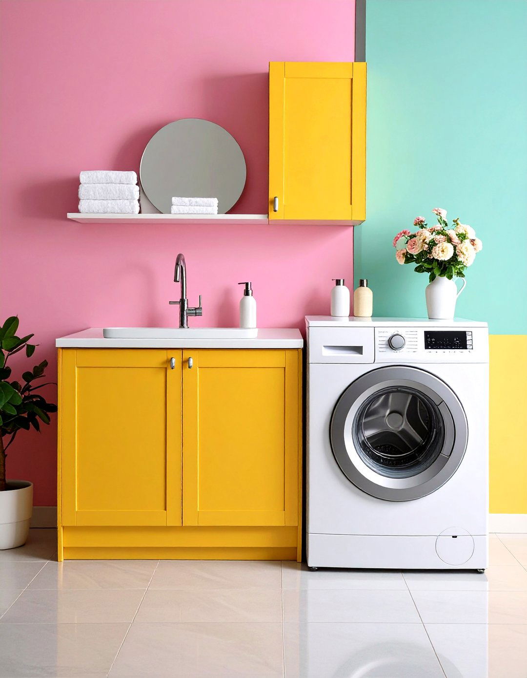 Integrated Laundry Sink - 20 Small Laundry Room Ideas With a Top Load Washing Machine