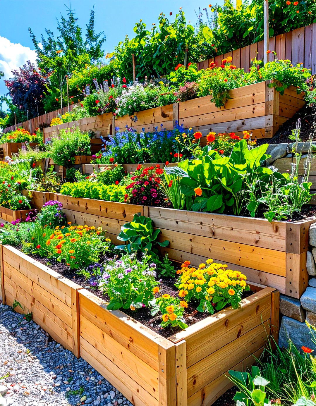 Integrated Planter Retaining Wall System - 20 Retaining Wall Ideas for Sloped Backyard