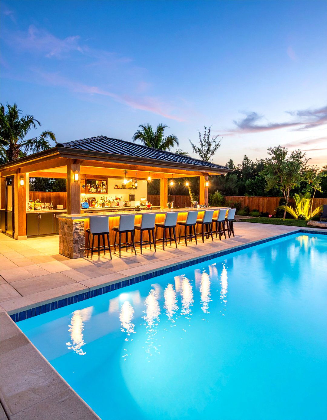 Integrated Pool Bar Spool - 20 Spool Pool Ideas