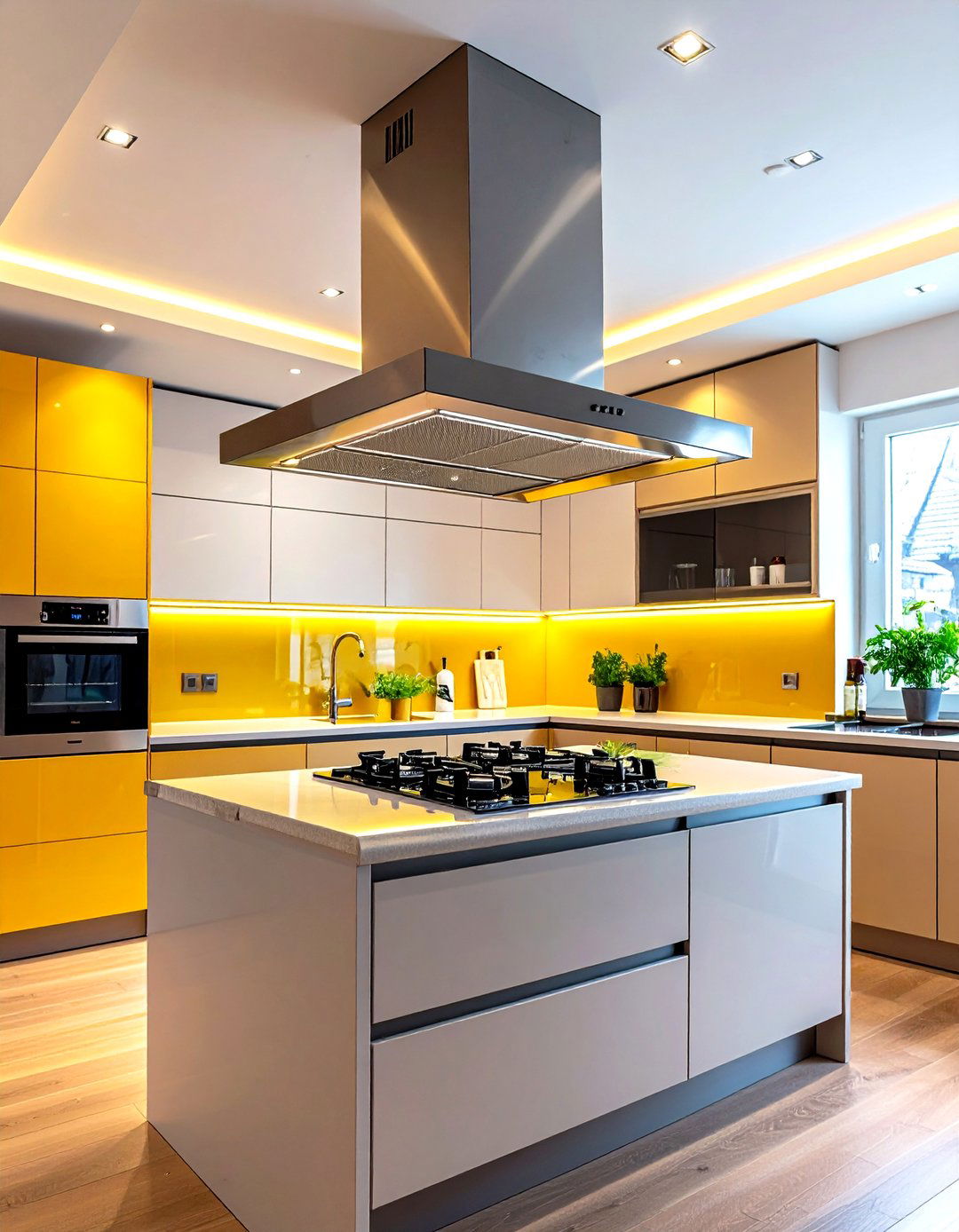 Integrated Smart Range Hood with Touch Controls - 20 Range Hood Ideas