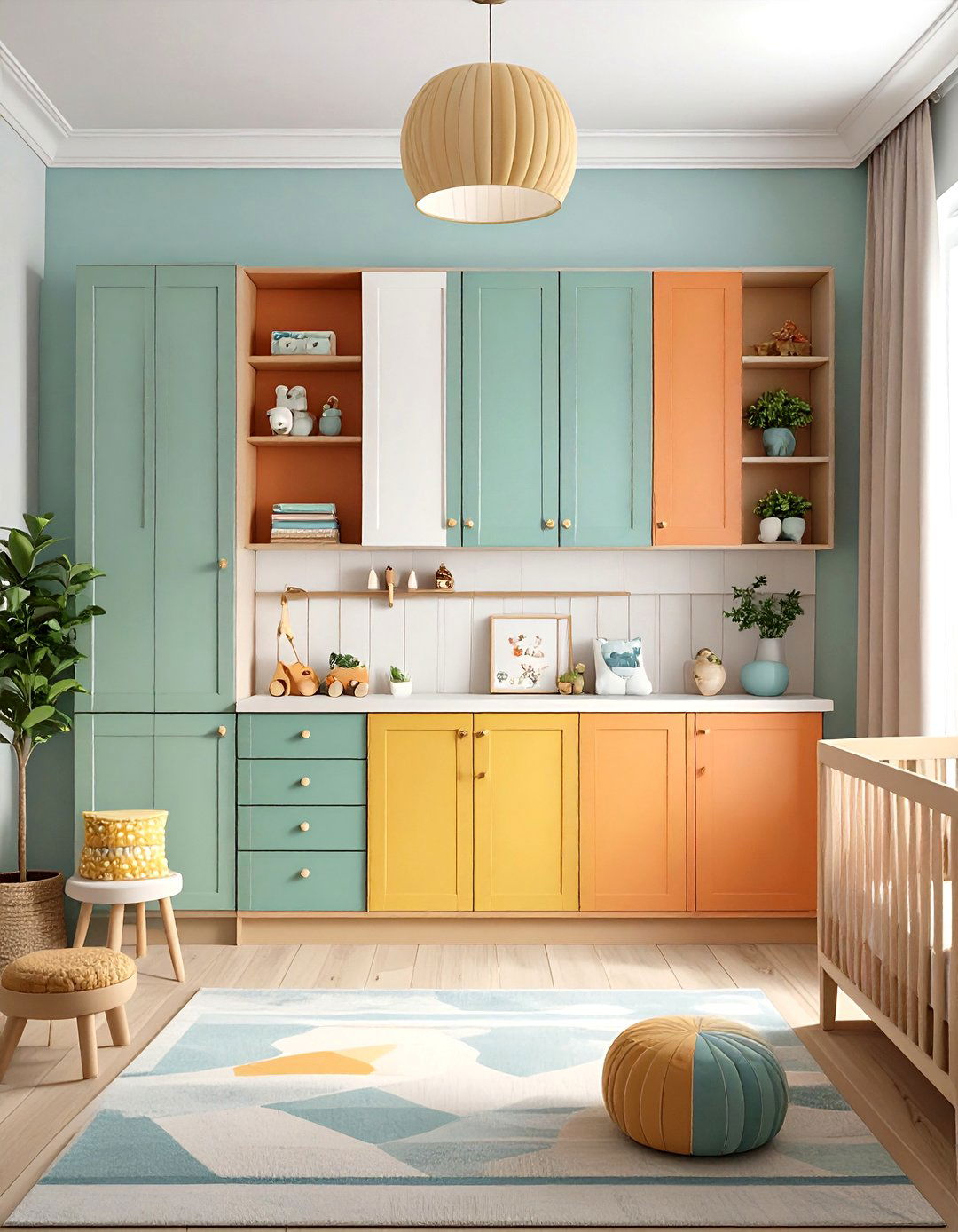 Integrated Storage and Wainscoting - 20 Wainscoting Nursery Ideas