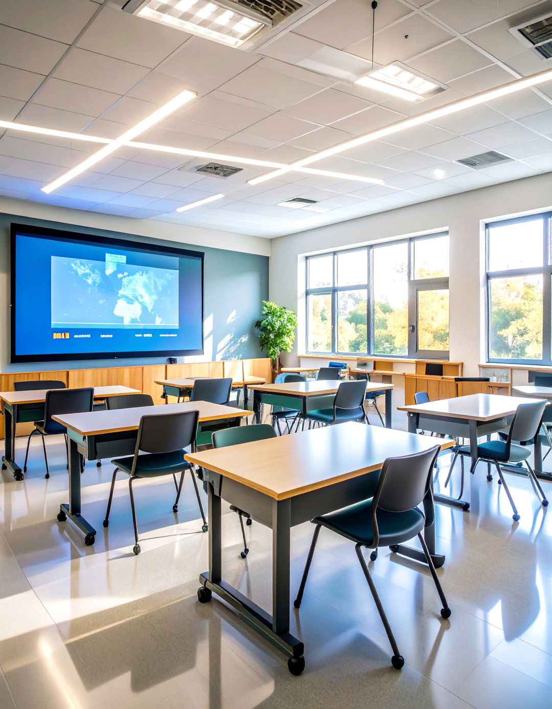 Interactive LED Panel Classroom Lighting - 20 Classroom Lighting Ideas