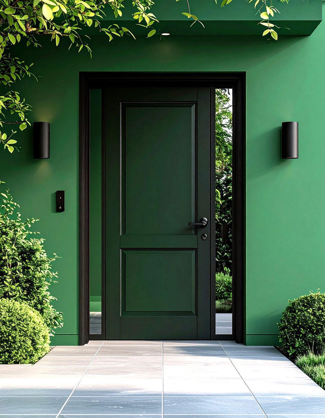 Interior Exterior Color Flow - 20 Sage Green House With Black Door