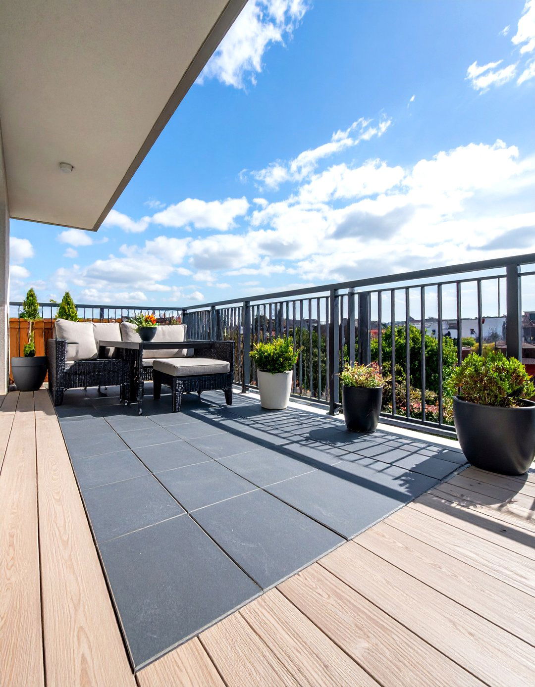 Interlocking Rubber Deck Tiles for Paw Comfort - 20 Dog Balcony Ideas