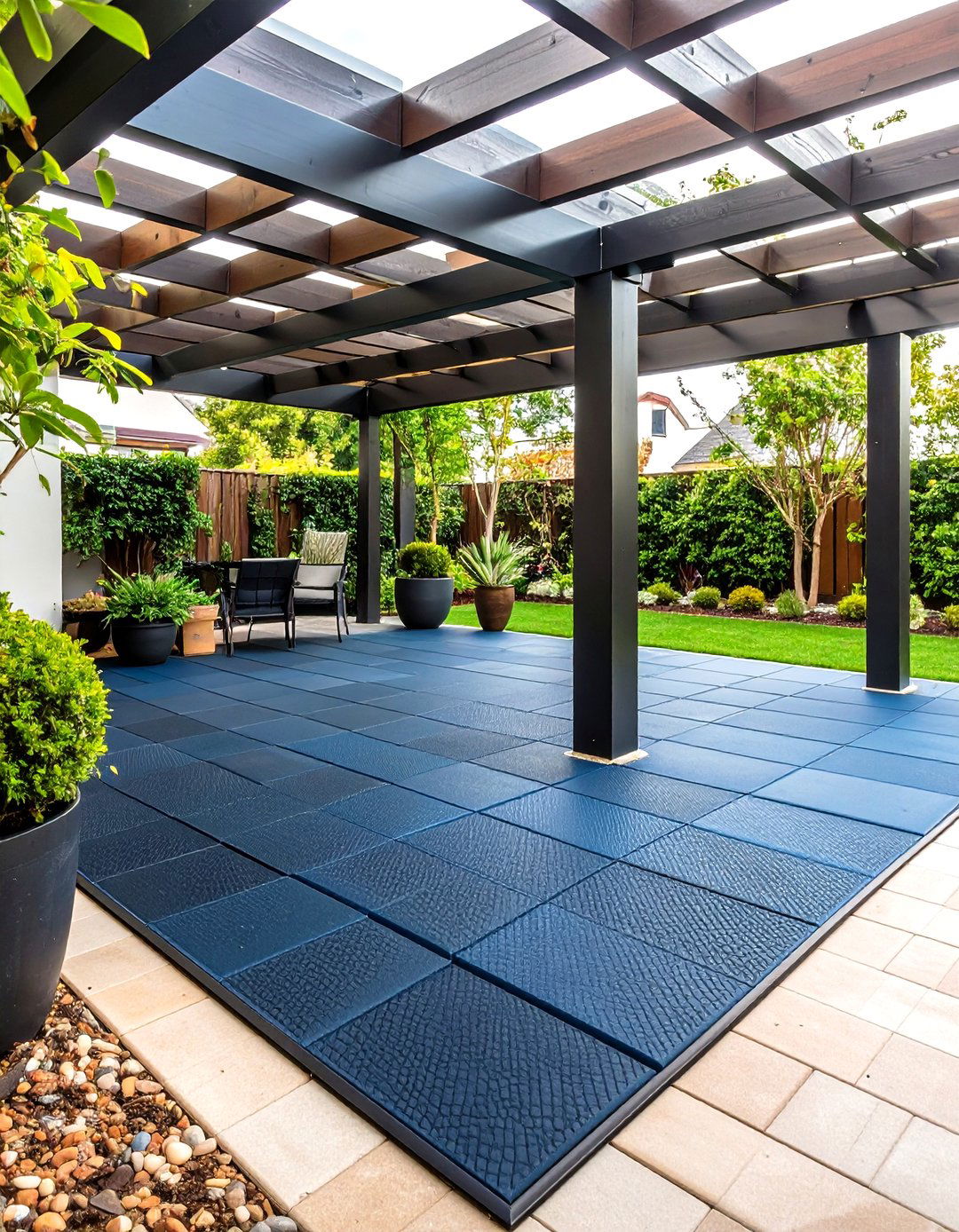 Interlocking Rubber Pergola Flooring - 20 Pergola Flooring Ideas